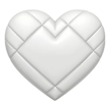 Chanel white heart sticker