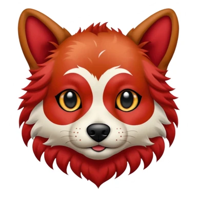 tattoed dog with red hair sticker
