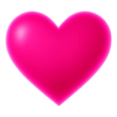 heart with a vibrant pink glow, clean digital illustration, no background sticker