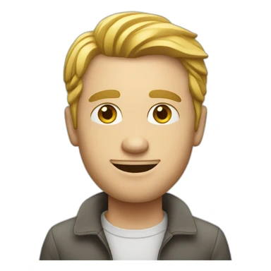 white Guy making money sticker