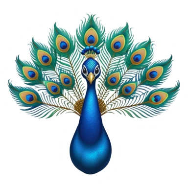 peacock feather with Krishna sticker