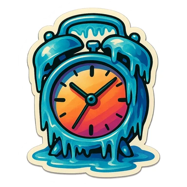 frozen clock sticker