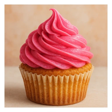 Cupcake with pink icing sticker