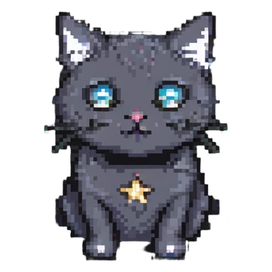 cat with star eyes sticker