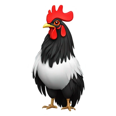 Black rooster sticker