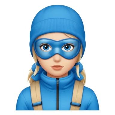girl in ski mask  sticker
