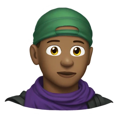 mbappe with a donatello mask sticker