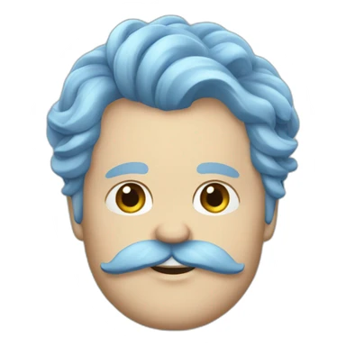 Victor Hugo Hair blue sticker