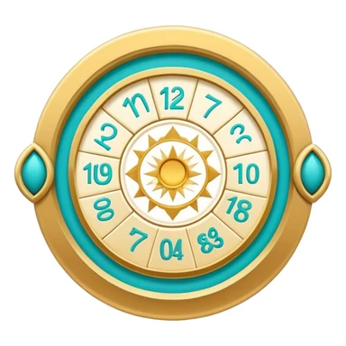 Ramadan calendar gold turkis  sticker