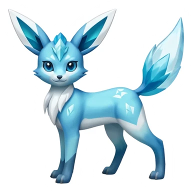 Shiny 4-legged Virizion-Glaceon-Amaura-Cobalion-fusion, full body sticker
