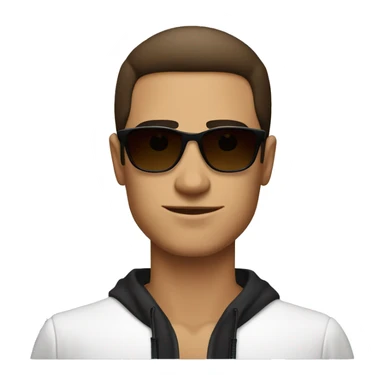 Young guy with sunglasses slick back hair and brown eyes and hair with sunglasses smoking a cigarete  sticker