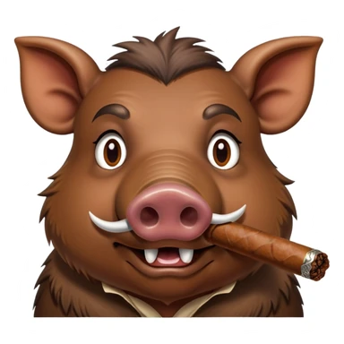 hamze un jabalí con un cigarro en la boca sticker