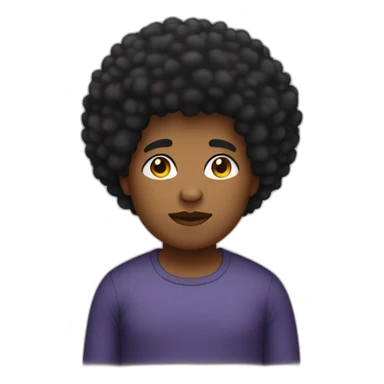 Black chubby with afro sticker