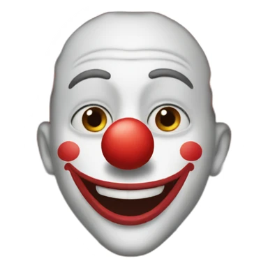 Clown without red nose sticker