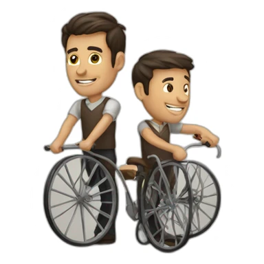 Homme brin et homme roue sticker