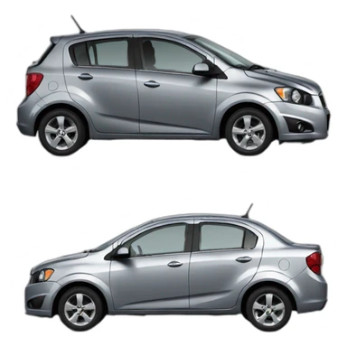 Black Chevrolet Aveo 2015 sticker