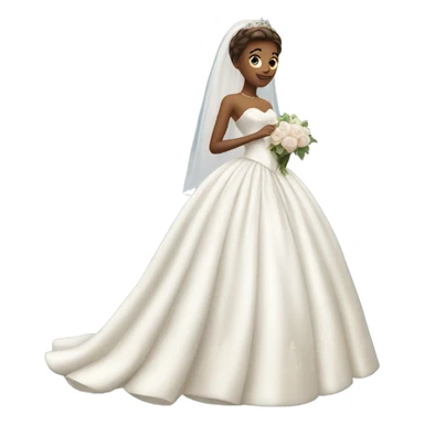 Princess wedding dress sticker