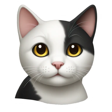 Black y white cat sticker