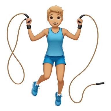 person jumping rope sticker