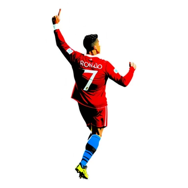 Ronaldo doing his signature celebrate Sui sticker