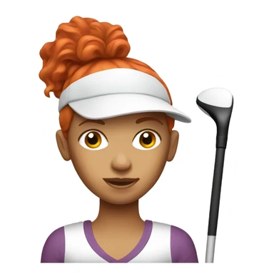 Red hair lady golf cart sticker