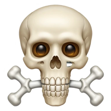 can you generate simple emoji about healthy bone sticker