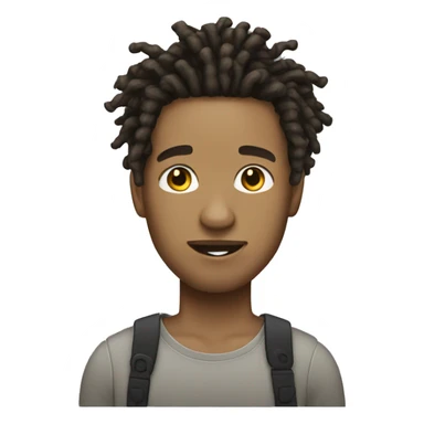 light skin man with short dreads sticker