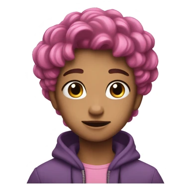 corazon lila y rosa sticker