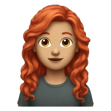 red hair sticker