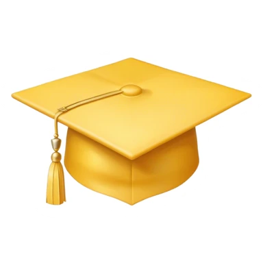 Light yellow graduation cap  sticker
