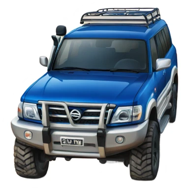 4WD blue Nissan patrol  sticker