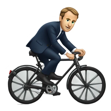 Macron sur un vélo  sticker