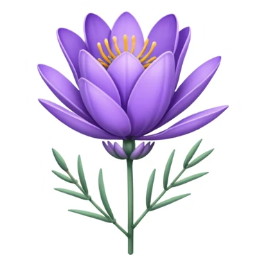 Lavender flower emoji sticker