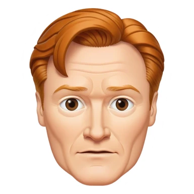 conan o'brien face sticker