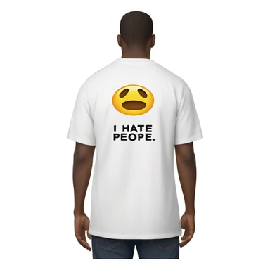I hate people shirt sticker