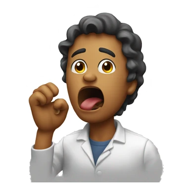 Hard Coughing with hand sticker