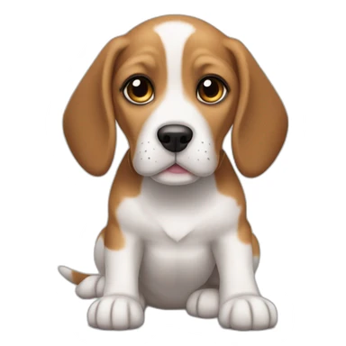 bébé chienne beagle sticker