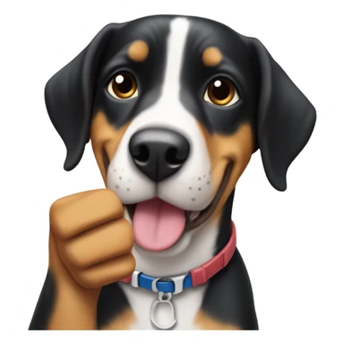 Entlebucher with thumb up sticker