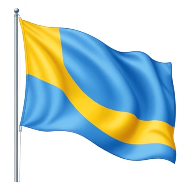 Un drapeu avec les couleurs a l'horizontal , le bleu en haut le blanc au millieu et le jaune en bas  sticker