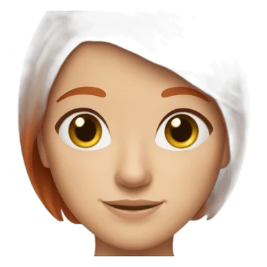 Redhead with freckles & short hair sticker