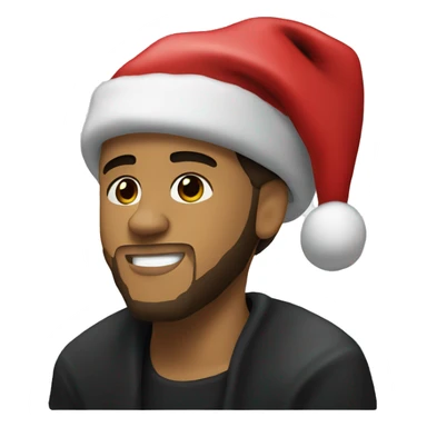 J Cole with a Santa hat sticker