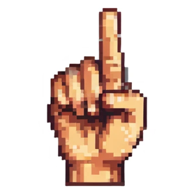 middle finger hand gesture sticker