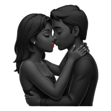 Kiss in black colour sticker