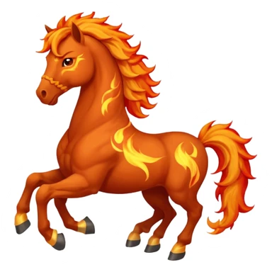 fire horse emoji to push notification . more fire on the horse look like hero sticker