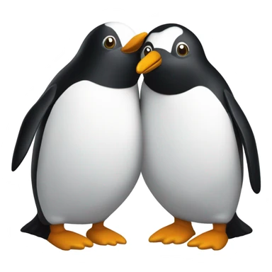 Zwei Pinguine essen Kuchen  sticker