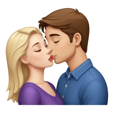 Man kissing a woman sticker
