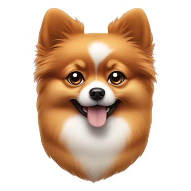 Little Pomeranian dog red color with small ears sticker