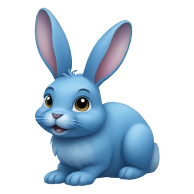 Blue rabbit sticker