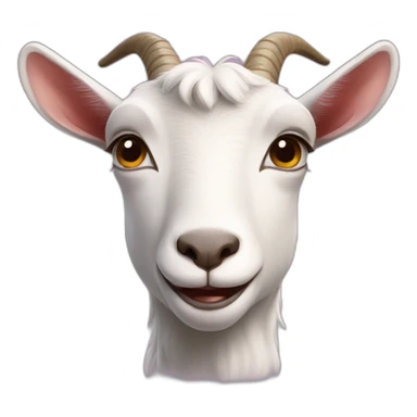 Goat with heart in his eyes sticker