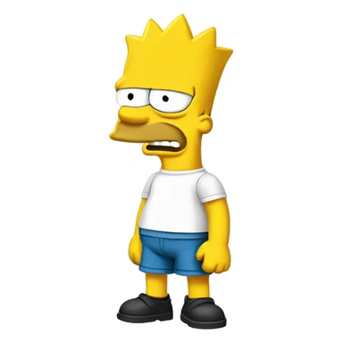 bart simpson as gojo sticker